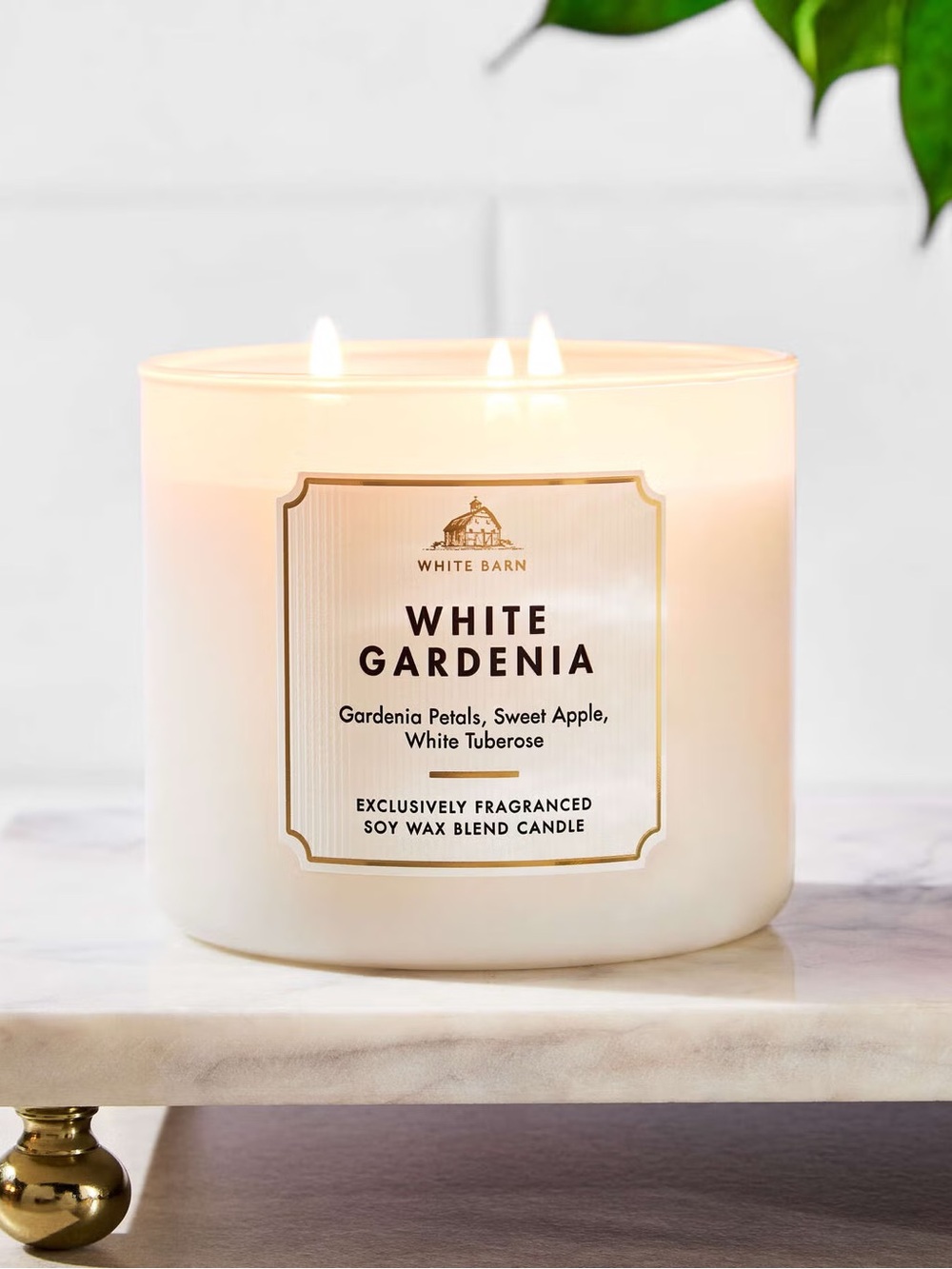 White Barn White Gardenia 3-Wick Candle